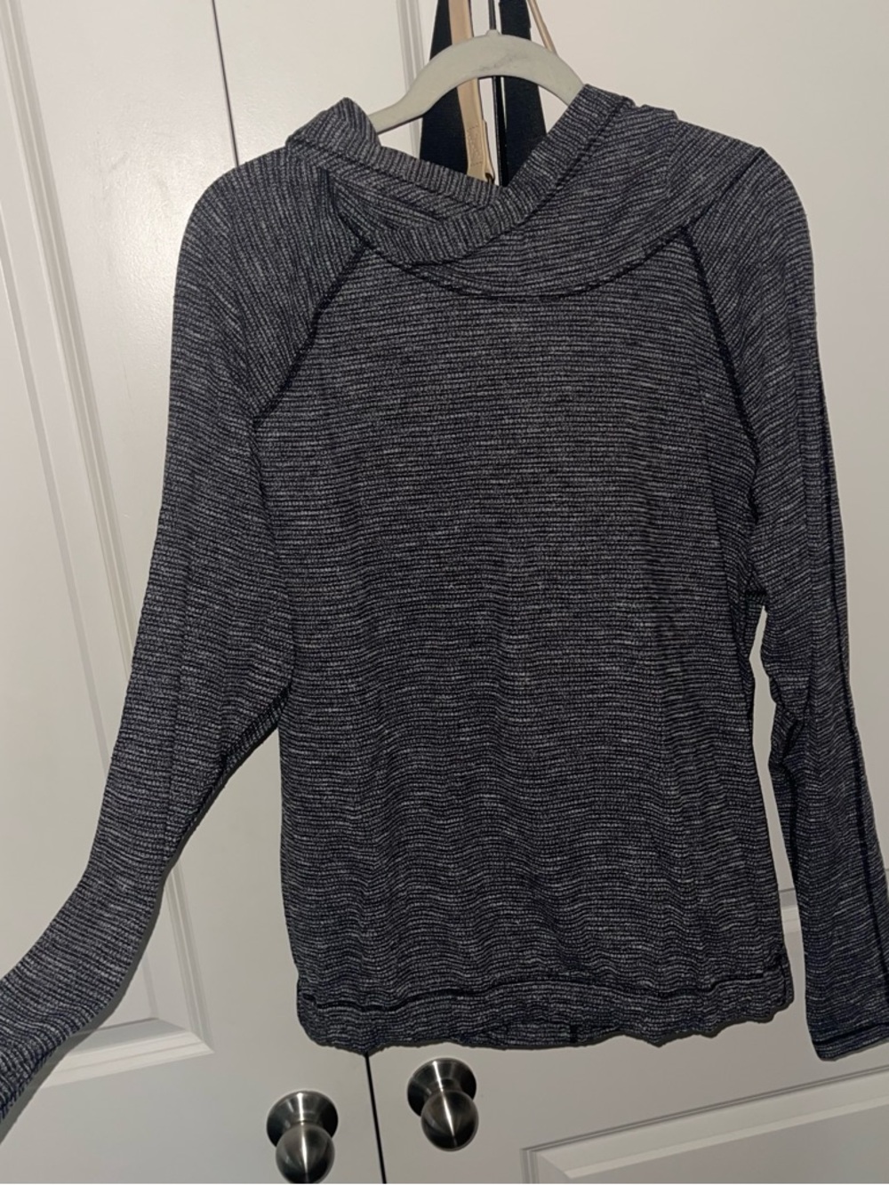 lululemon athletica Heathered Black & White Hooded Pullover